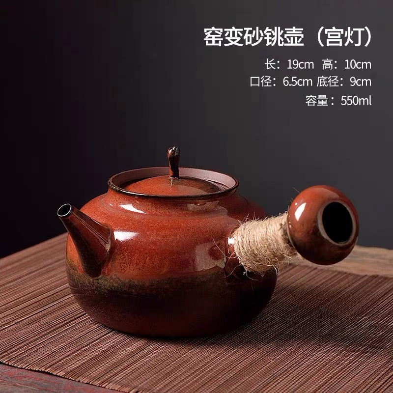 潮州炭炉纯手工窑变炉手工壶功夫茶炭火水煮茶炉